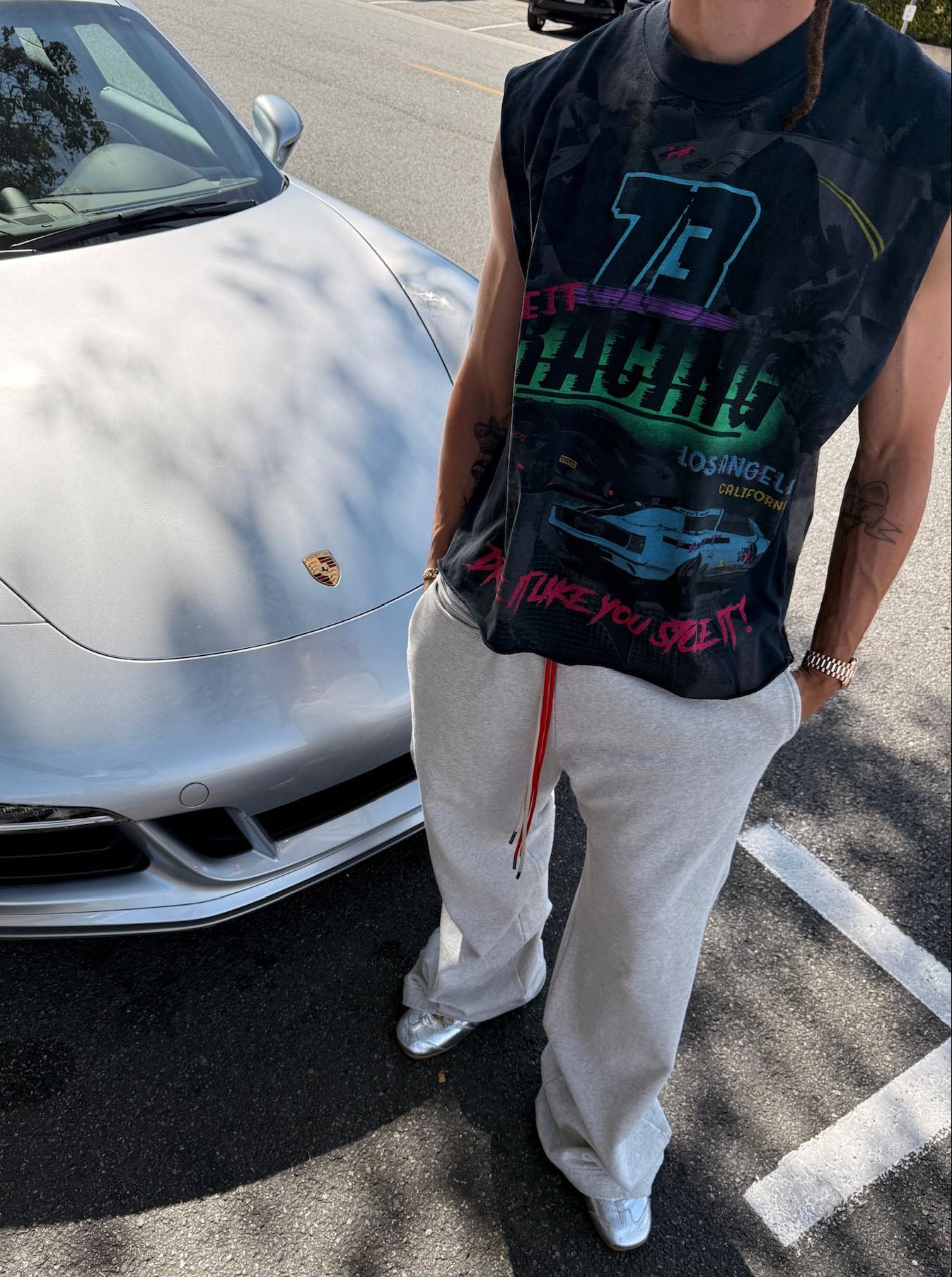 SBSD Cropped Race Tee (Carbon)