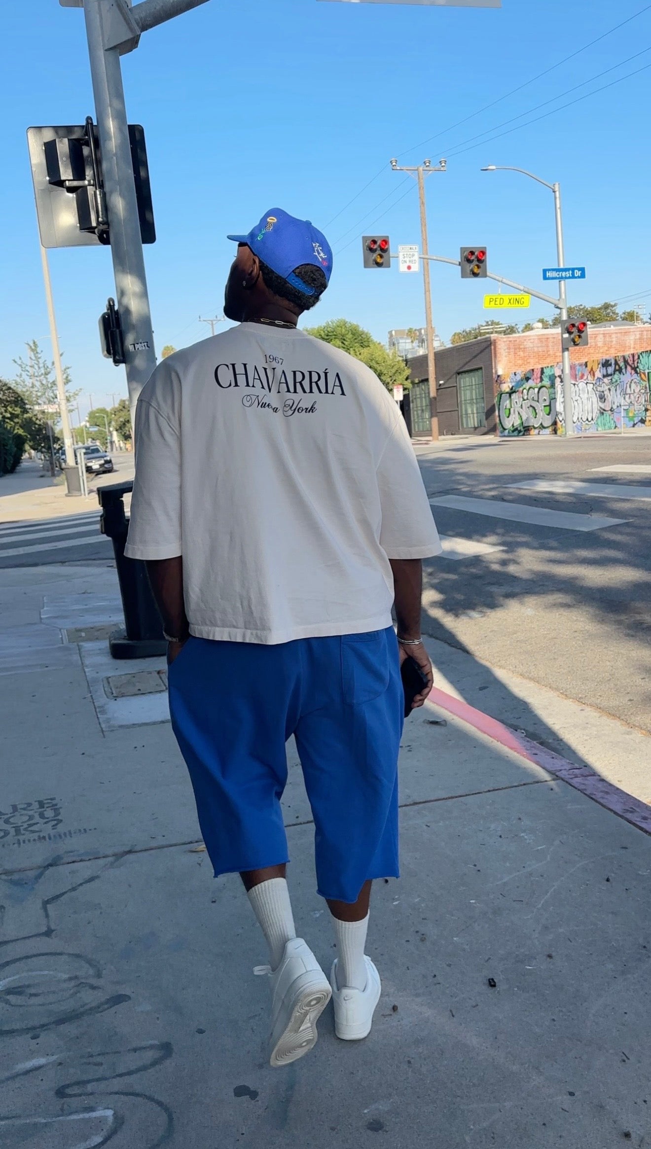 Los Angles Double Waist Sweatshorts (cobalt)