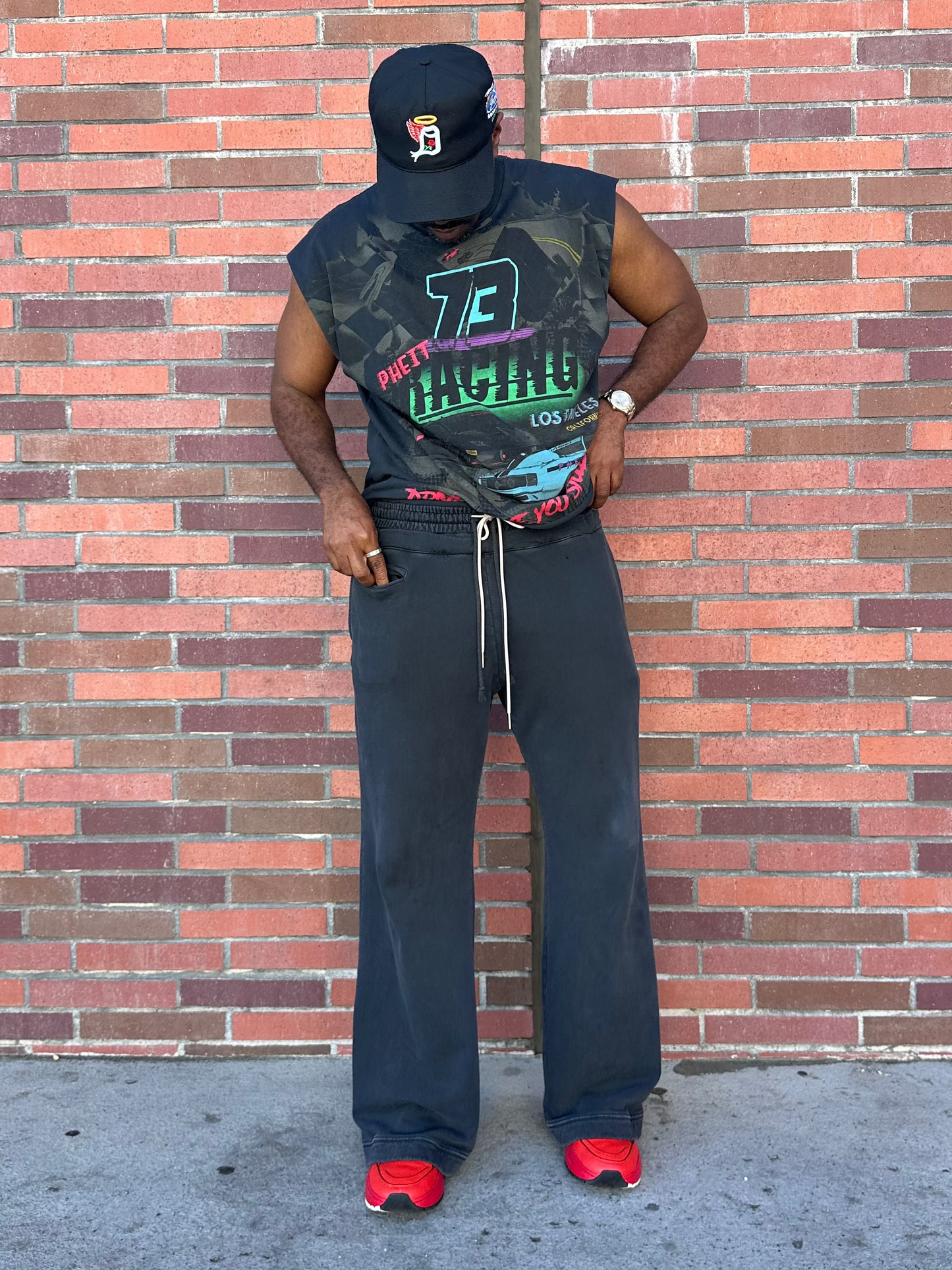 Los Angles Double Waist Sweatpants (coal)