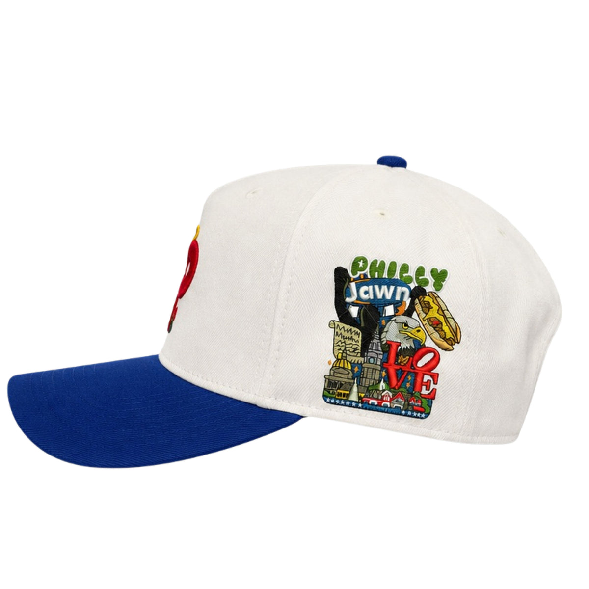 SBSD Philly cap (cream) sample P off-centered left