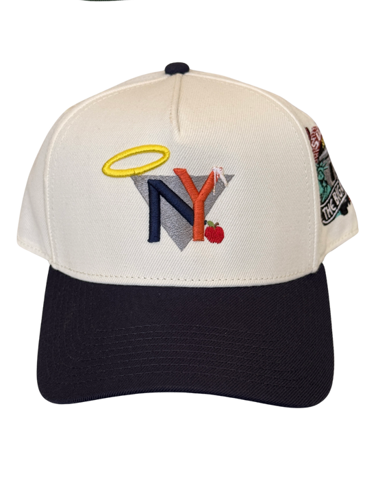 SBSD NY Subway Series cap (cream) dark color orange on Y